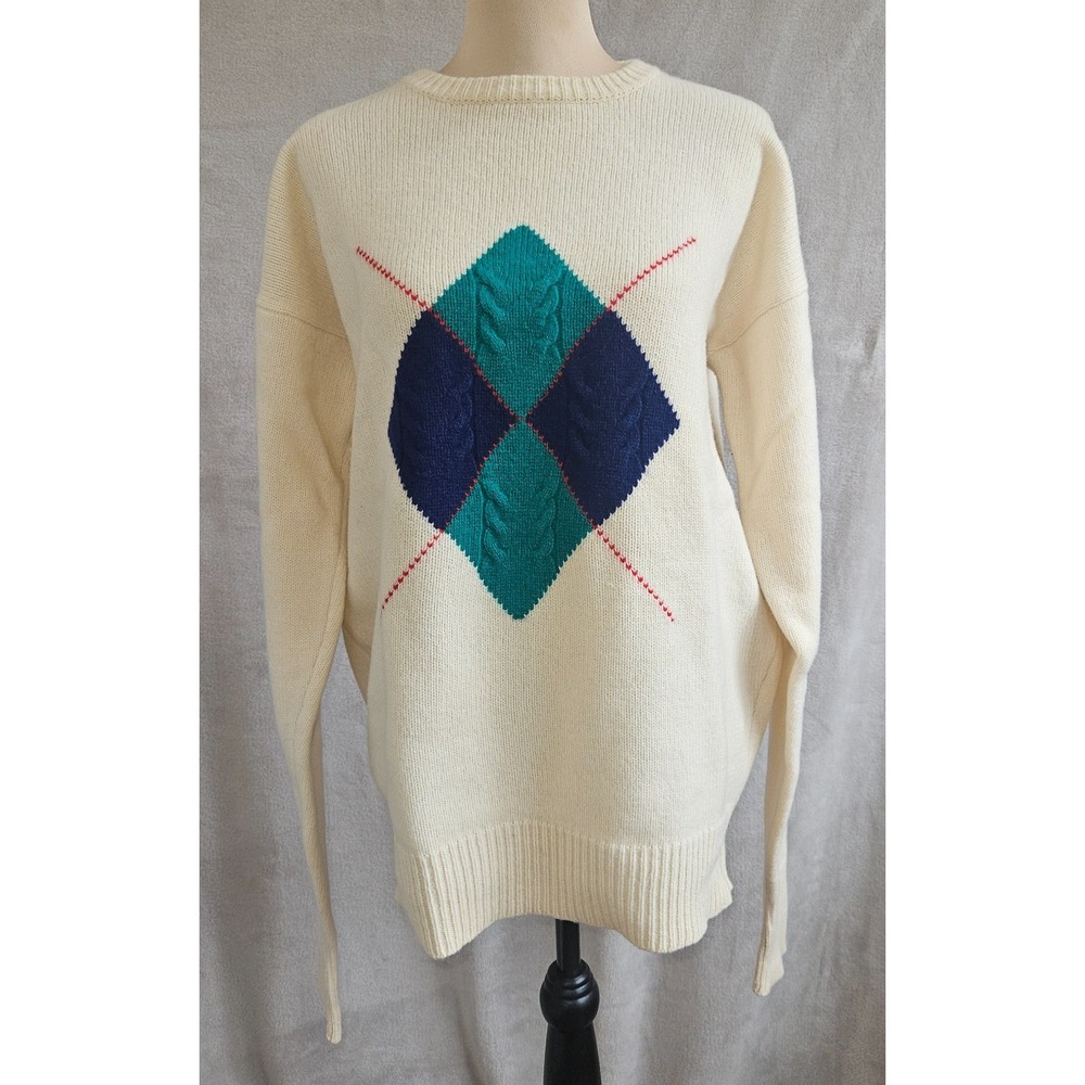 Vintage Nordstrom Lambswool Sweater Mens Size Large Tall Classic 90's